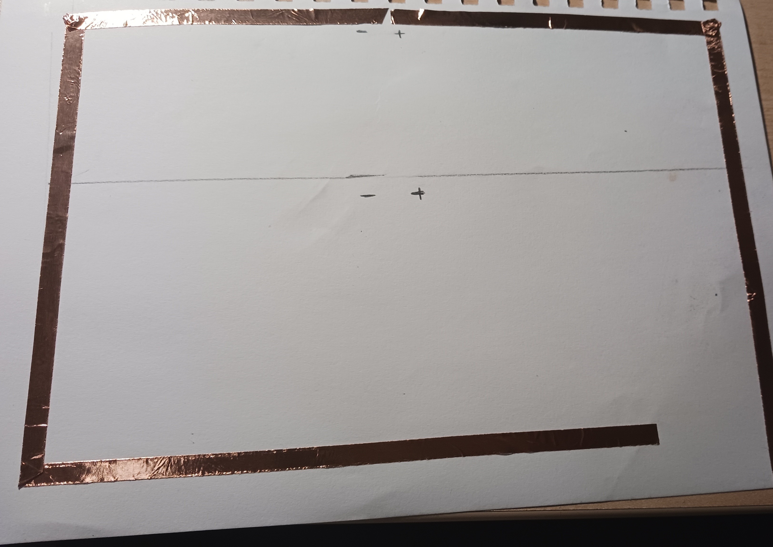 Laying out copper tape for parallel circuit