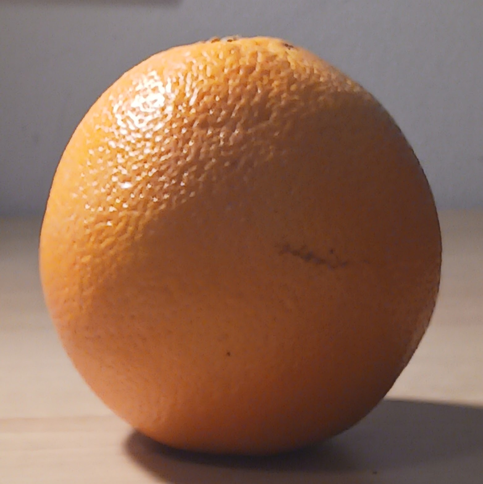 Side view of an orange that I will be using as one of my primitives