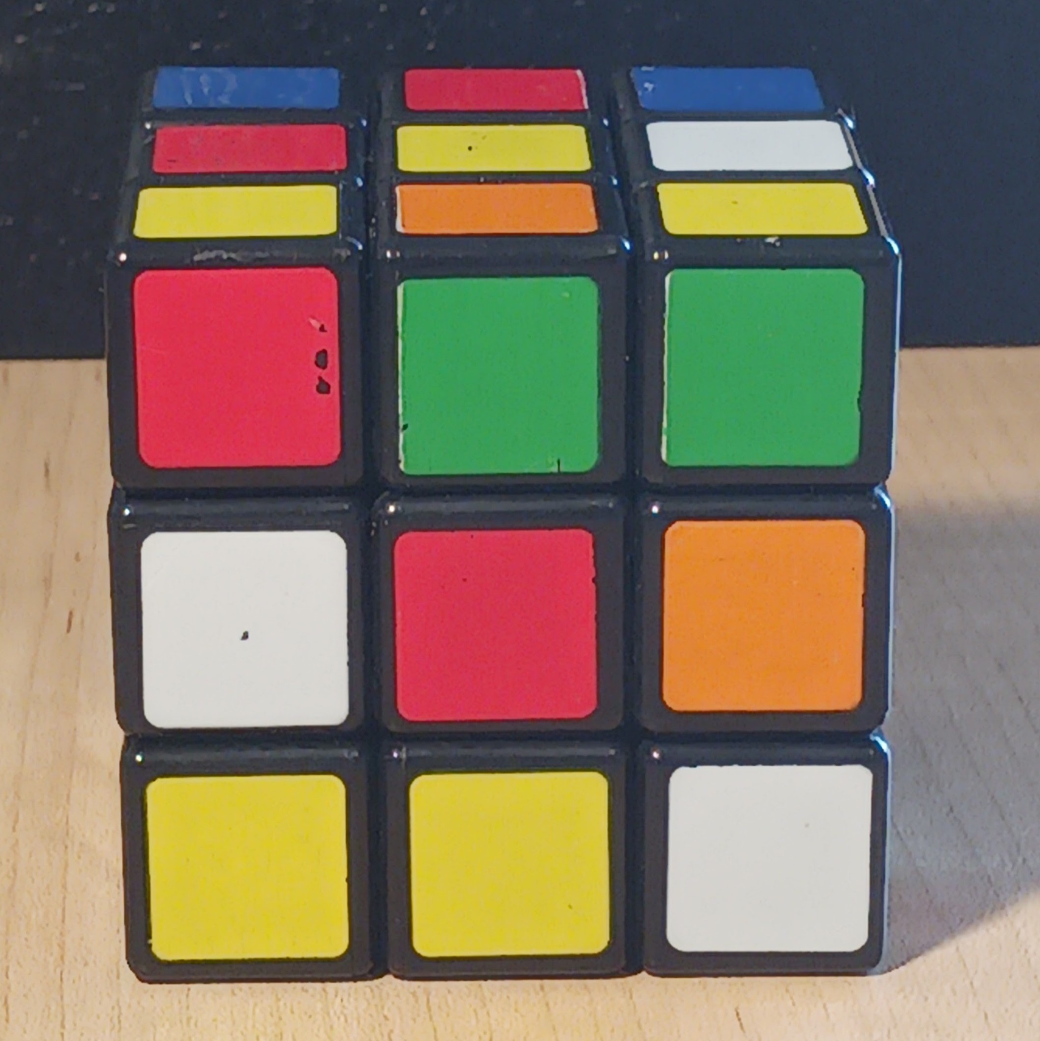 Side view of a Rubik cube that I will be using as one of my primitives
