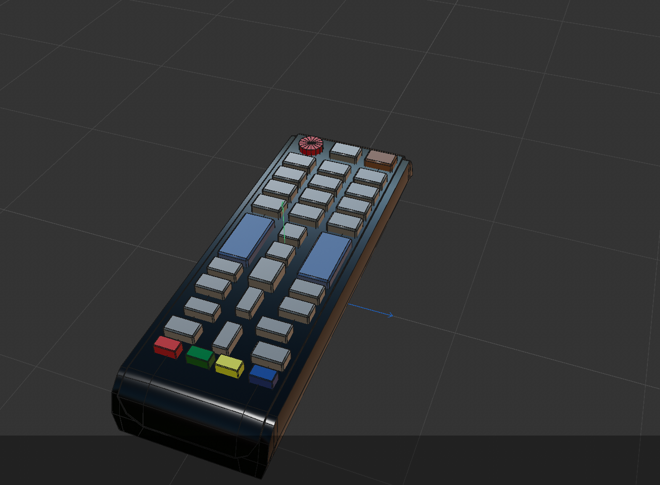 Top-right view of remote control model